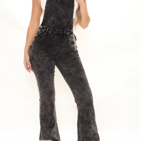 NWT Black Breaker of Chains Flared Stretch Overall - Picture 2 of 10